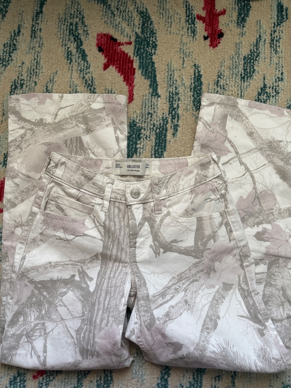 Hollister Low Rise Baggy Camo Pants